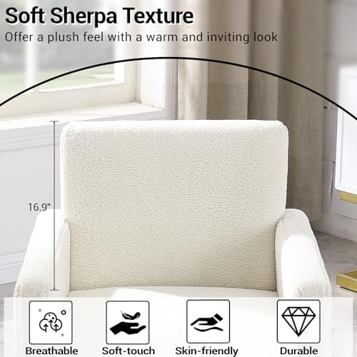FUNKEEN Modern Accent Chair, 28” Wide Comfy Chairs for Living Room, Small Coz...
