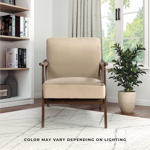 Lexicon Mid Century Modern Chair Velvet Accent Chair for Living Room Chair w/...