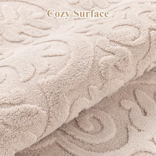 U'Artlines 8x10ft Washable Area Rug for Living Room,Neutral Beige Rugs