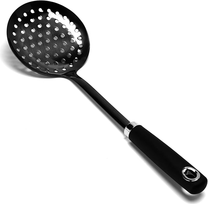 304 Stainless Steel Skimmer Spoon, 14.17" Slotted Strainer Spoon by JXWING