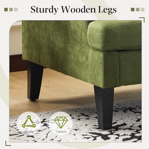 Bezseller 41'' Upholstered Oversized Accent Chairs Set of 2, Green