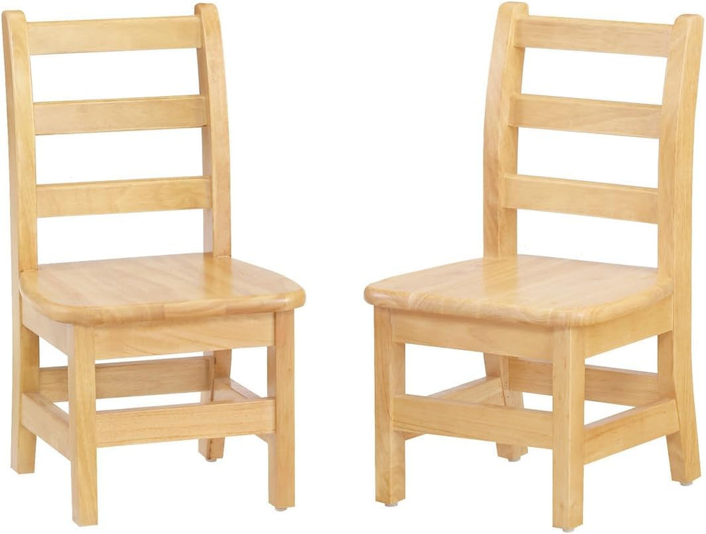 Jonti-Craft KYDZ Ladder Back Chair Pair, 12" Height