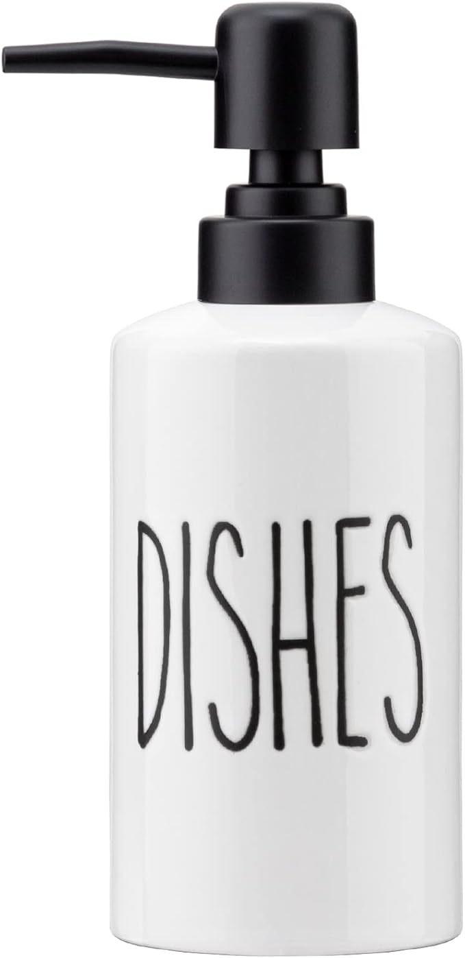 FE Dish Soap Dispenser for Kitchen, 10oz Ceramic Soap Dispenserr for Bathroom by IntoYourHouseOntoYourTable