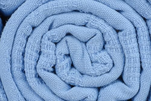 Linteum Textile Hospital Thermal SNAGLESS Spread Blanket, 100% Cotton (74x100...