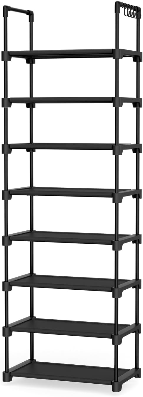 LANTEFUL Tall Shoe Rack 8 Tiers, 16-20 Pairs Shoe and Boots Organizer Storage - Image 8