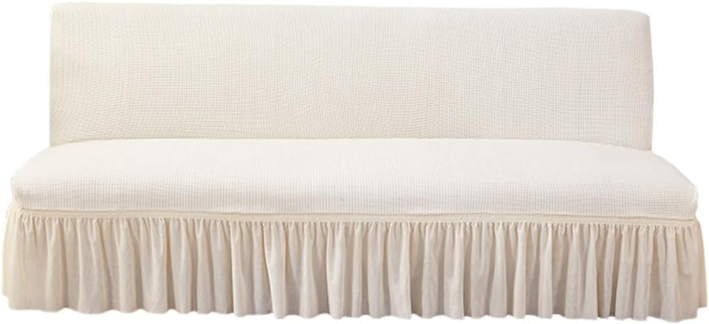 Futon Cover Slipcover Removable Armless Sofa Bed Slipcovers Full Size with Sk...