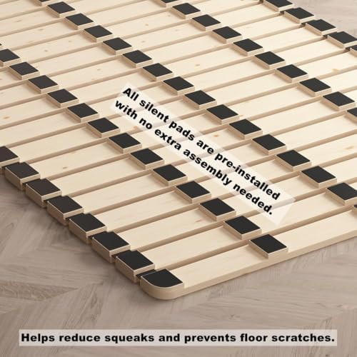 Foldable Floor Bed Frame for Japanese Futon Mattress King Size
