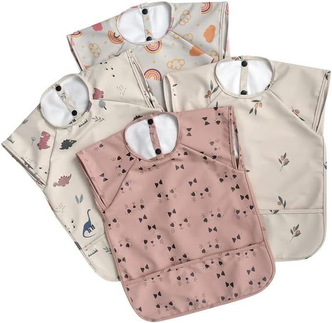 Waterproof Baby Bibs, Infant Toddler Extra Cover Feeding Bib - Image 6