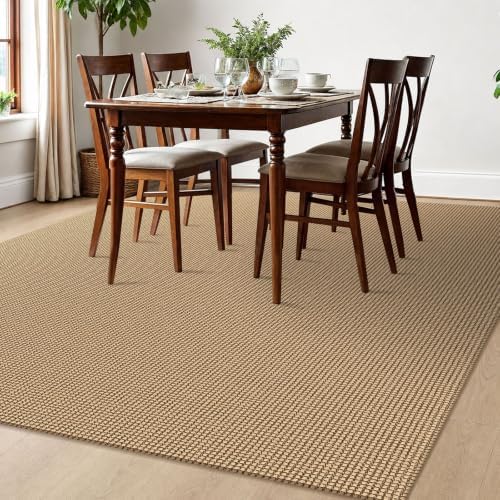 EARTHALL Woven Area Rugs 6x9 Ft Washable Living Room Rugs Non Slip Rubber Bac...