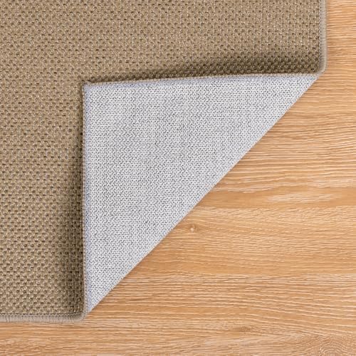 SHACOS Faux Jute 5x7 ft Woven Texture Washable Rug