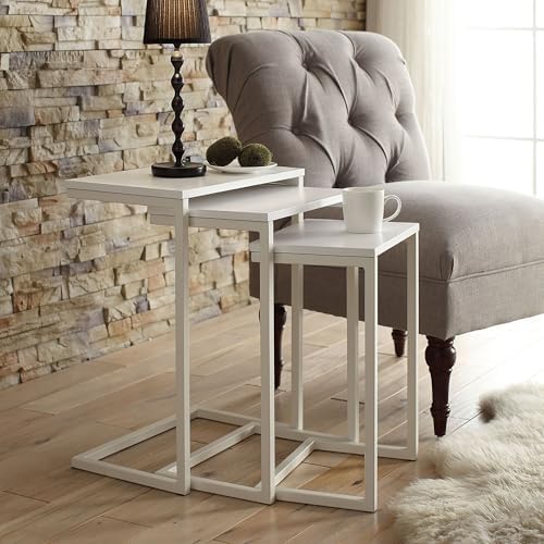 Carolina Chair & Table Rectangular 3-Piece Nesting Table Set - Wooden Top...
