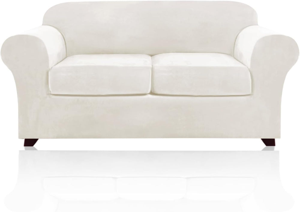 Velvet Couch Cover Loveseat Covers for 2 Cushion Couch 3 Piece Sofa Covers fo...
