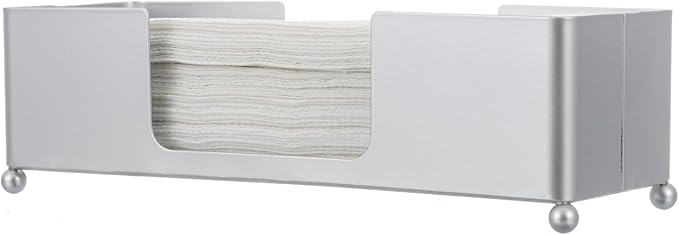 MyGift Paper Towel Holder, Modern Silver Tone Metal Tabletop Paper Dispenser - Image 7
