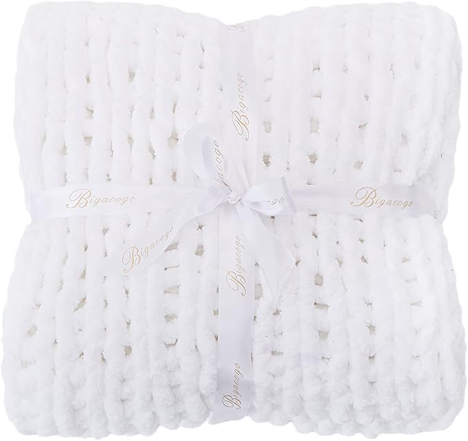 Bigacogo Chunky Knit Throw Blanket - Image 7