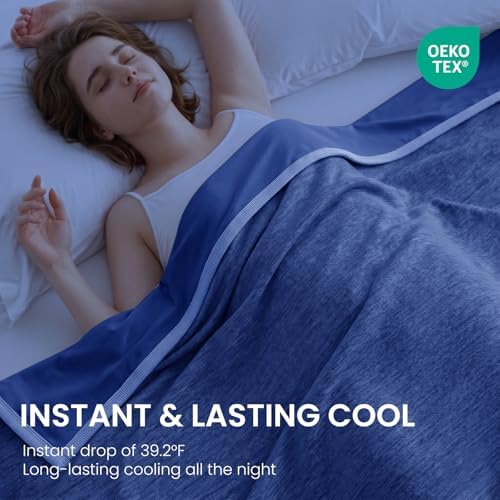 Topcee Cooling Blanket King Size 90"x108" for Hot Sleepers Summer B...