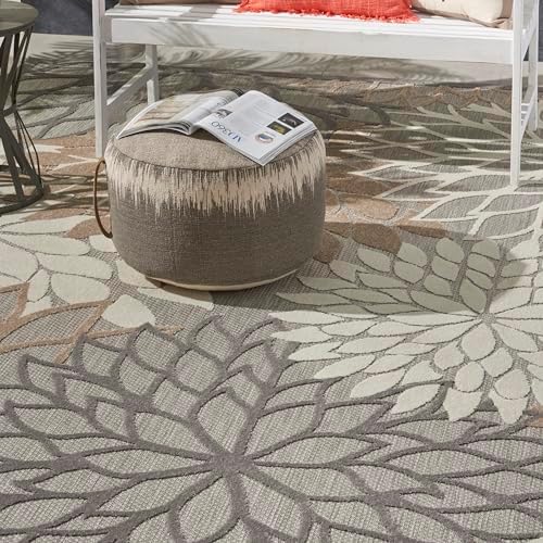 Nourison Home Aloha Natural 7' x 10' Area Rug - Easy Clean, Non Shedd...