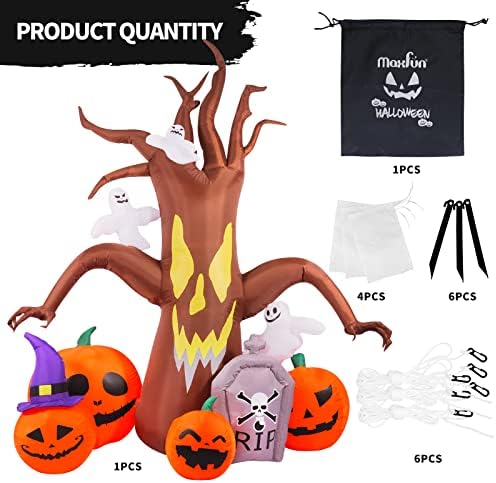 Max Fun 8FT Halloween Inflatables Decorations Inflatable Dead Tree Outdoor De...