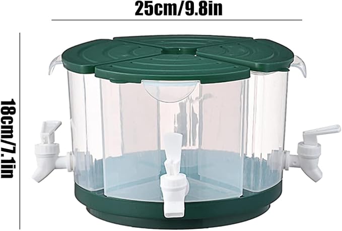 Beverage Dispenser for Fridge, 5.5 L/1.5 Gallon Rotating Plastic Drink Dispenser - Image 2