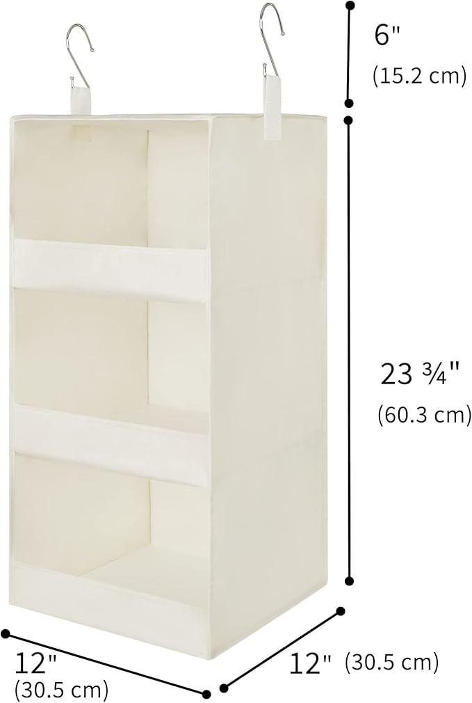 GRANNY SAYS 3-Shelf Hanging Organizer, Foldable Hanging Closet Storage - Image 3