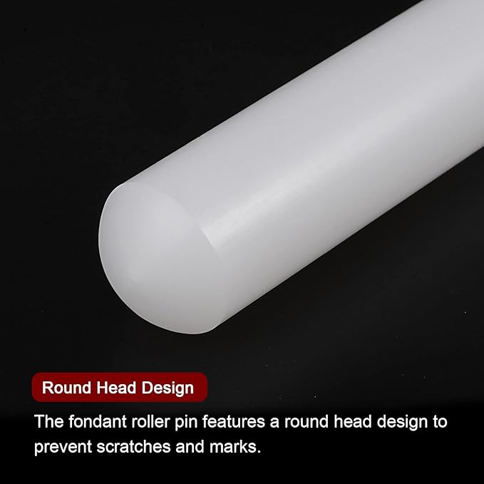 HARFINGTON Fondant Rolling Pin 20 Inch x 1.38 Inch PP Plastic Non-Stick Fondant - Image 4