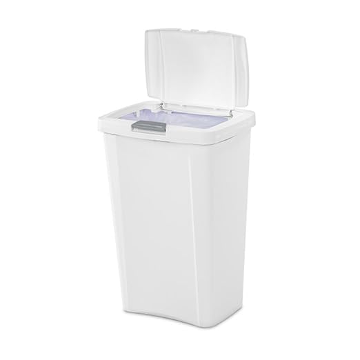 Sterilite 13 Gallon TouchTop Wastebasket Trash Can Garbage Recycle Bin