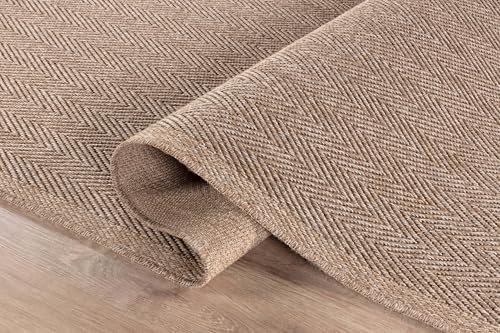 CAMILSON Easy Jute Rug 5x7, Indoor Outdoor Natural Color Fiber Area Rugs for ...