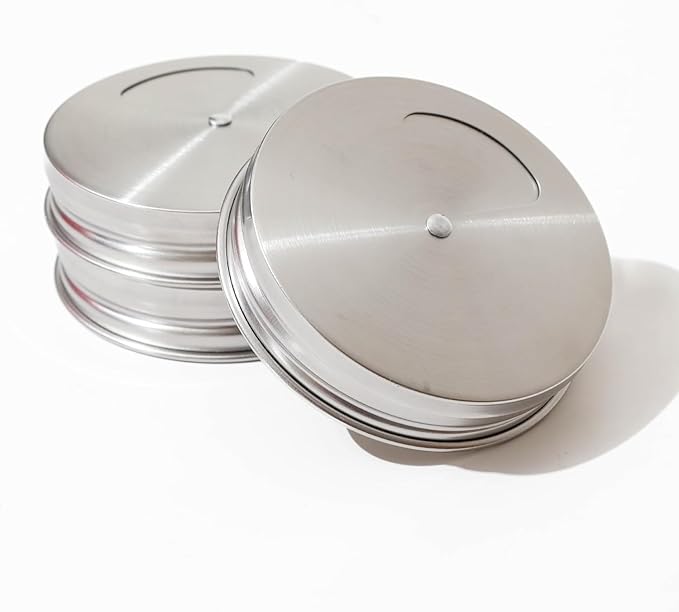 Mason Jar Spice Shaker Lids Stainless Steel – 4 Pack Adjustable Spice Lids - Image 6