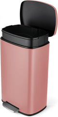 13.2 Gal Kitchen Trash Can, 50L Recycling or Garbage Bin, Brushed Stainless by ComfyCorner