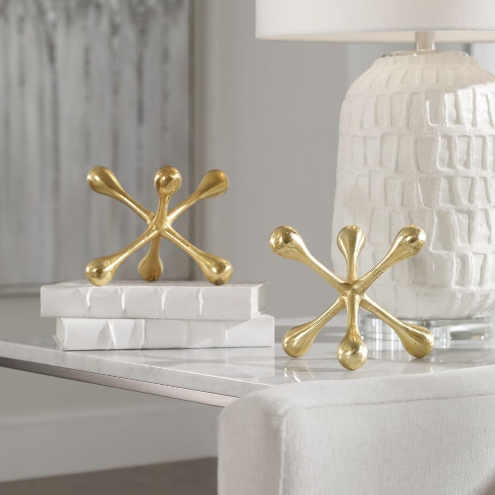 Uttermost 18964 Harlan Objects Brass S/2