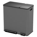 Lovewind Double Trash Can Kitchen, 13+5.5 Gallon Stainless Steel Dual Trash and by LOVEWIND