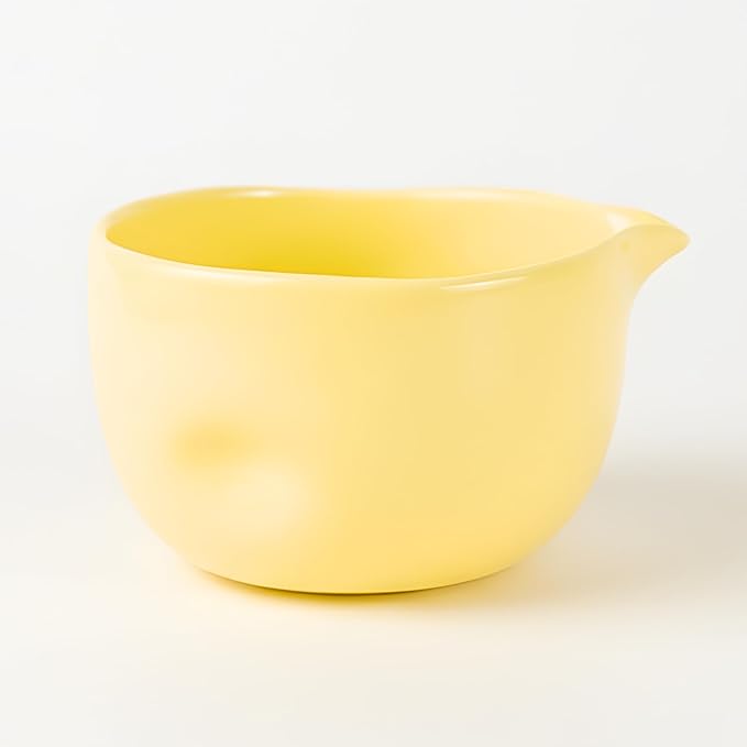 Crafti Ceramic Yellow Matcha Bowl | Golden Hour Butter Yellow | Crafted by Crafti
