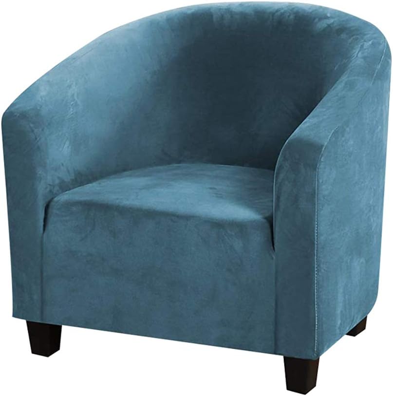 MIFXIN Club Chair Slipcover High Stretch Velvet Tub Chair Cover 1 Piece Spand...