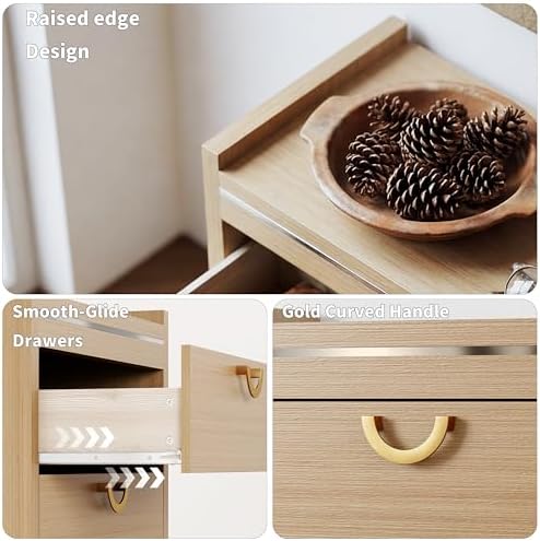 Gyfimoie 3 Drawer Dresser for Bedroom, 30.31" Tall Modern Chest of Drawe...