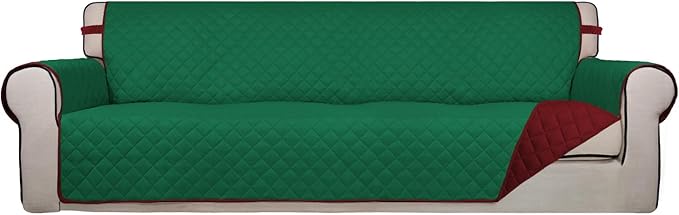 PureFit Reversible Quilted Sofa Cover, Water Resistant Slipcover Furniture by PureFit