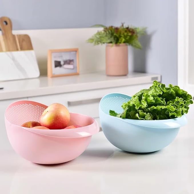 Rice Sieve Plastic Colander Kitchen Drain Basket - Image 6