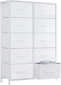 Sweetcrispy 10 Drawer Fabric Dresser Tall Chest Storage Organizer Tower by Sweetcrispy