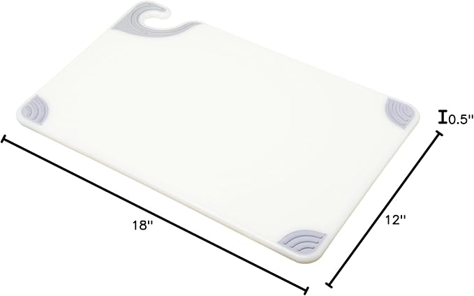 San Jamar Saf-T-Grip Plastic Cutting Board - Image 6