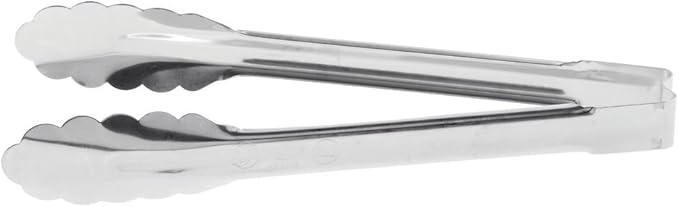 Vollrath 9-1/2" Heavy-Duty One-Piece Stainless Steel Tongs - Image 2
