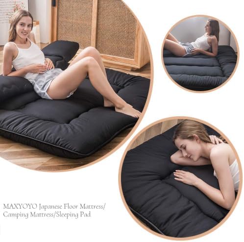 MAXYOYO Japanese Floor Mattress 4" Thick Full Size Foldable Futon Mattress