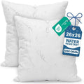 Utopia Bedding 26x26 Outdoor Pillows, Water Resistant Throw Pillows, 2-Pack | Outdoor Throw Pillows, Water Repellent, Decorative Pillow for Patio Furniture & Porches, Plush & Supportive, Pack of 4, White