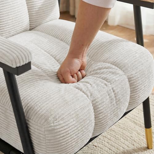 Homkdom Corduroy Accent Chair,Set of 2 Reading Chair for Living Room
