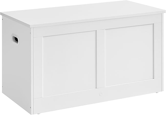 VASAGLE Storage Chest, Storage Trunk with 2 Safety Hinges, Storage Bench, Sho...
