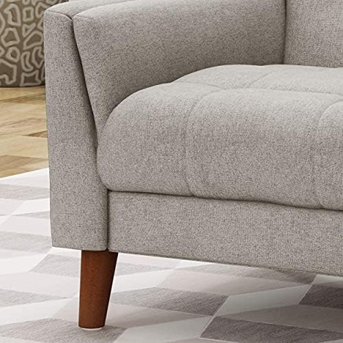 Christopher Knight Home Evelyn Mid Century Modern Fabric Arm Chair, Beige &am...