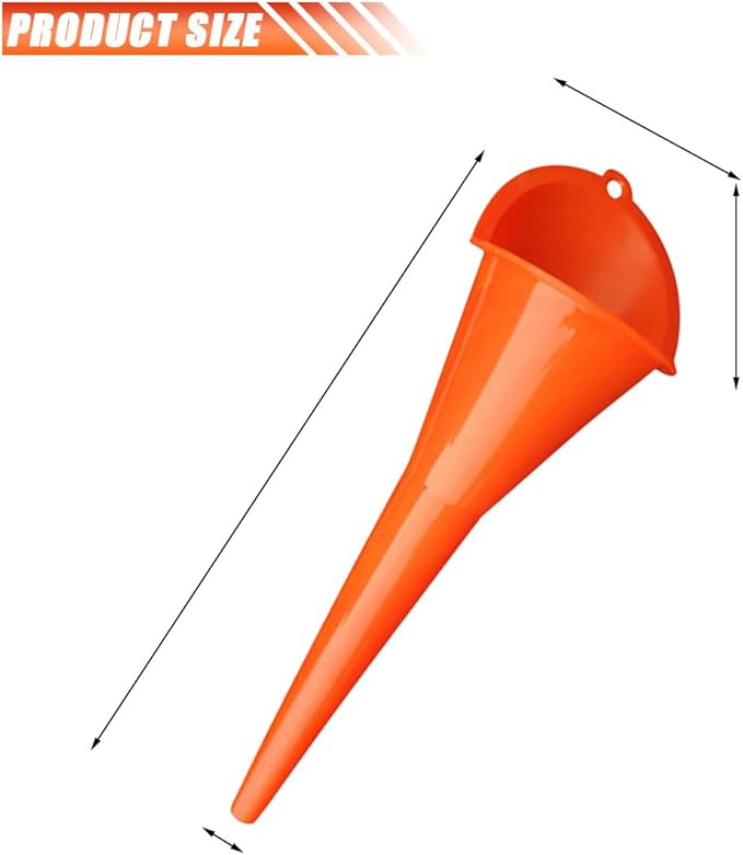 2PCS Long Neck Oil Funnels, Plastic Funnel - Image 2
