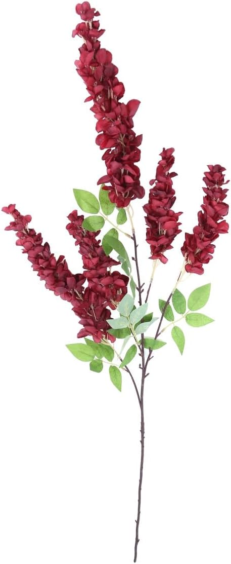 4pcs 47.2in Artificial Fake Wisteria Hanging Flower Garland Silk(crimson)