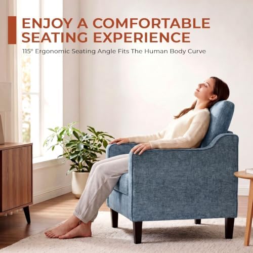 TLSUNNY Accent Chair, Mid Century Modern Living Room Chairs