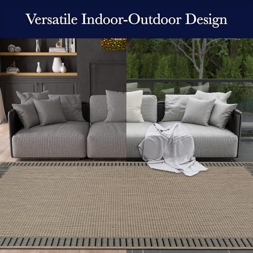 Couristan Recife Indoor Outdoor Rug - Wicker Stitch 2'3" x 7'10&...