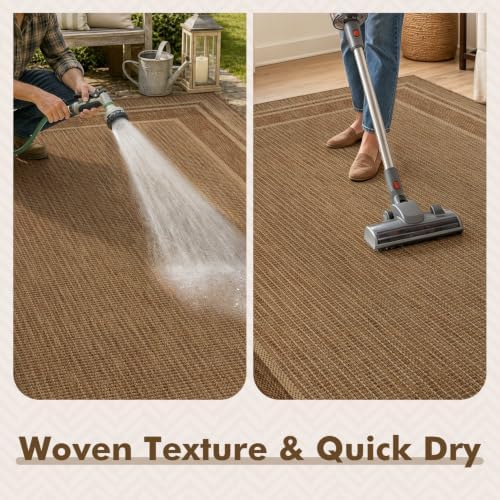 MontVoo-Outdoor Rug-Patio Rug 8x10 ft Polypropylene Indoor Outdoor Rugs Outdo...