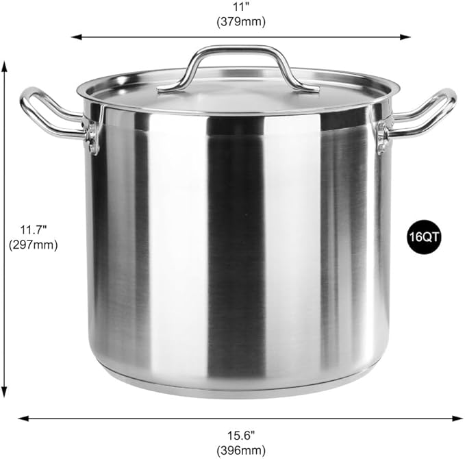 New Star Foodservice 16 Qt Stainless Steel Stock Pot - Image 2
