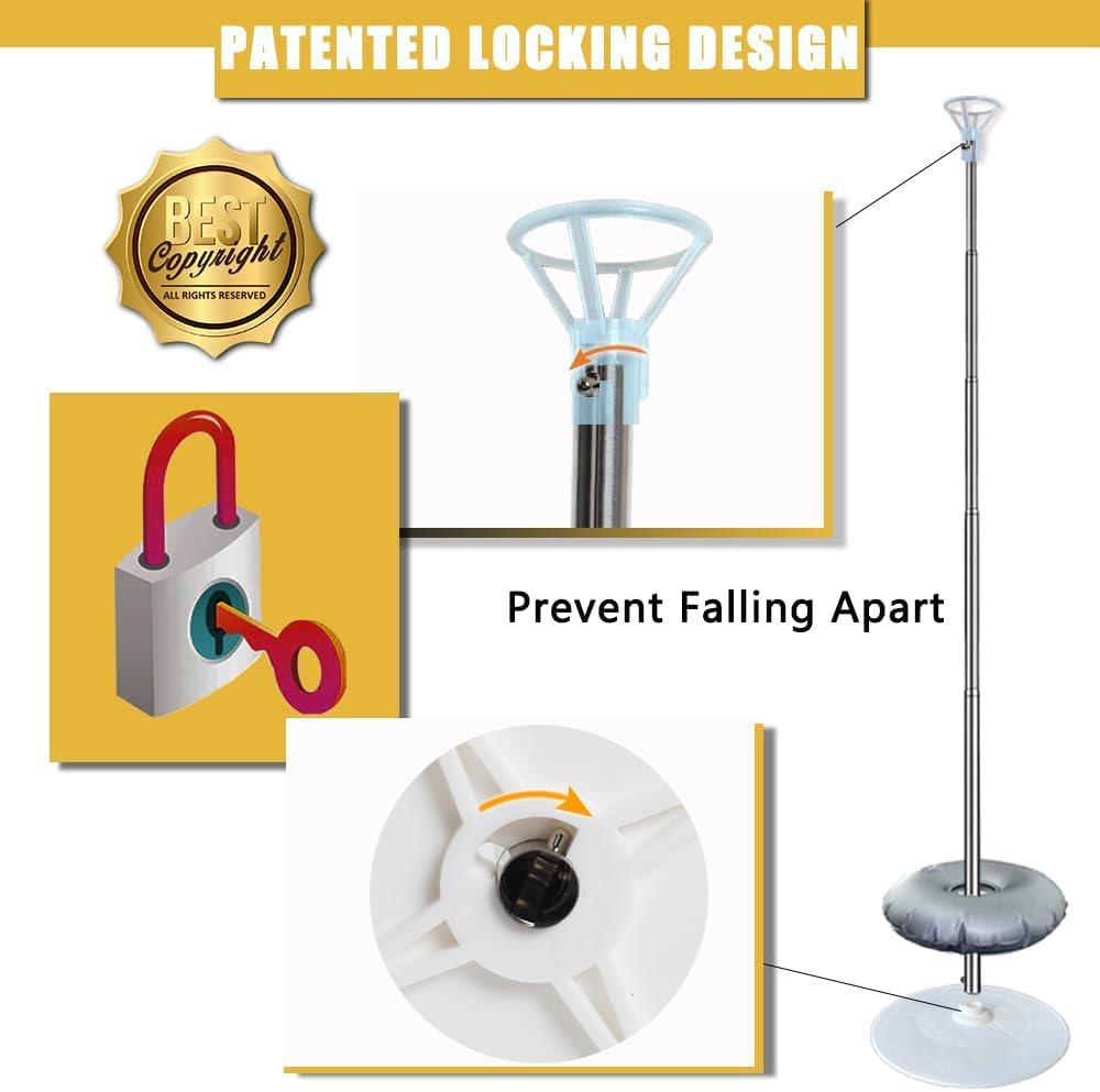 Balloon Column Stand Kit Set of 4, 7ft Height Adjustable Balloon Arch Kit wit...